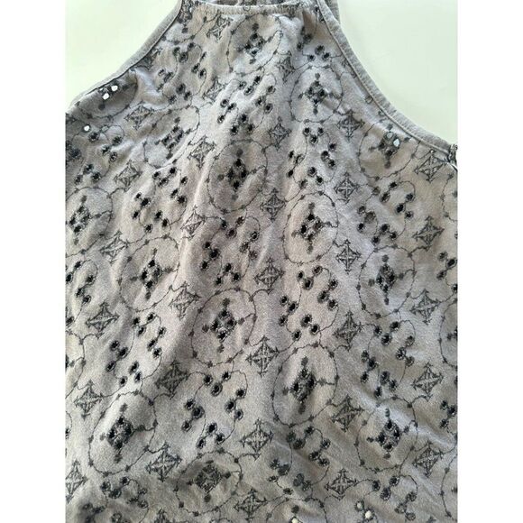 Free PeopleXS  Dream Date Lace-Up Trapeze Halter Grey Top Boho Grunge Y2K - Picture 4 of 8